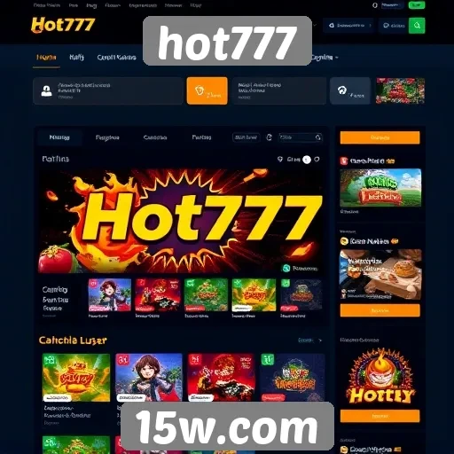 Análise da interface do site hot777